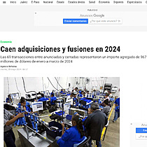 Caen adquisiciones y fusiones en 2024